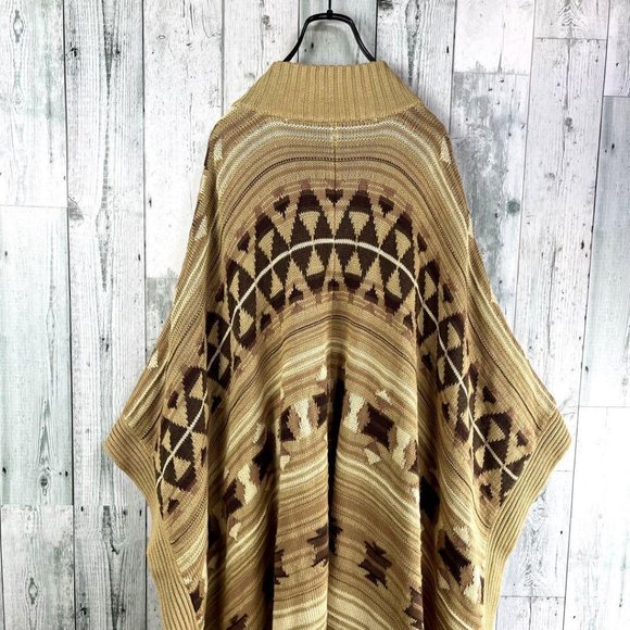 Native Knit Poncho Jacket Men - Picture 2 of 2
